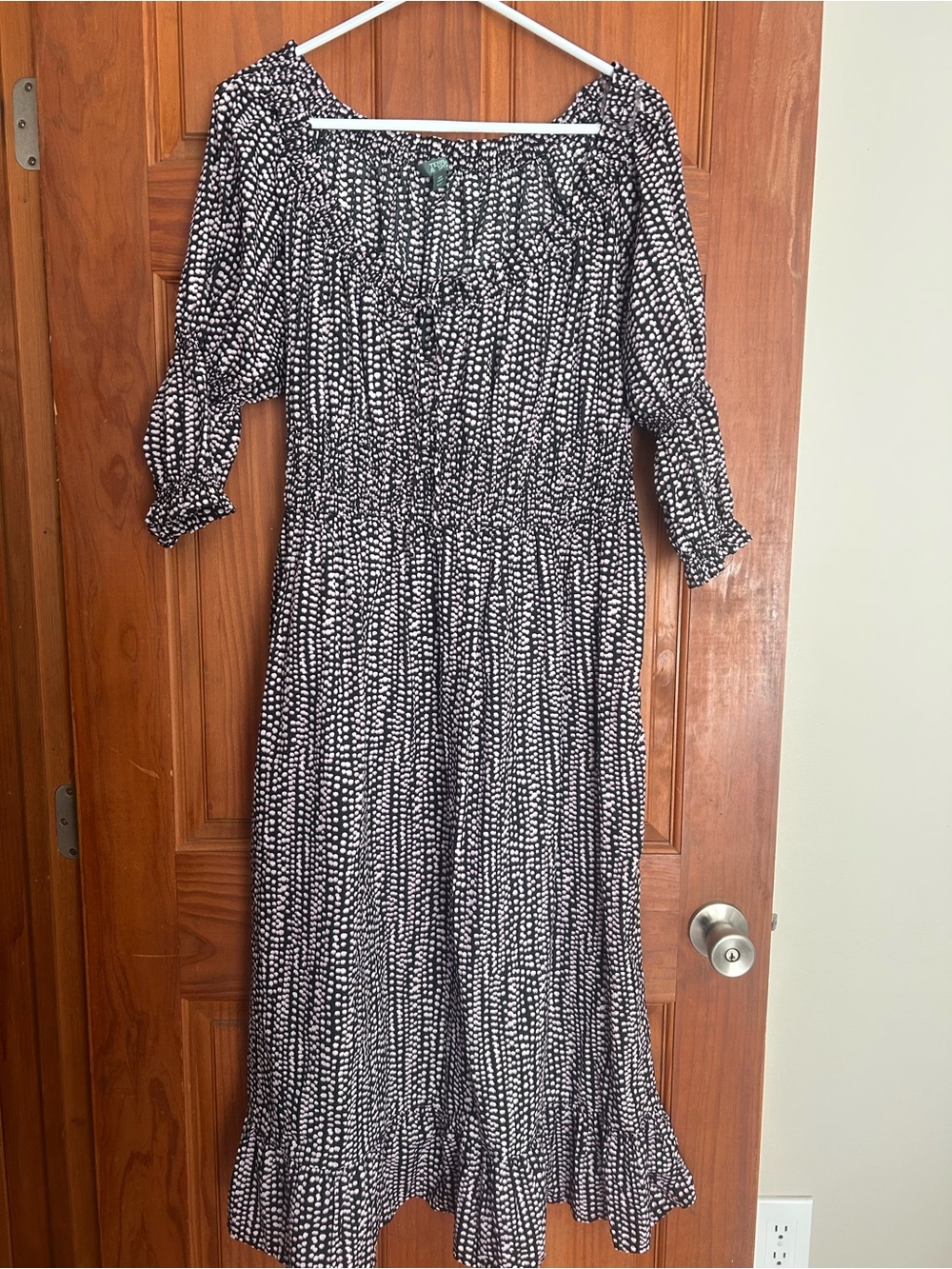 Terra & Sky Black and White Printed Maxi Dress